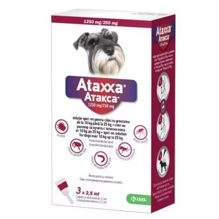 Reducere 50% - Ataxxa Dog 100 (10-25 kg), 3 pipete 1 Ataxxa Dog 100 (10-25 kg)