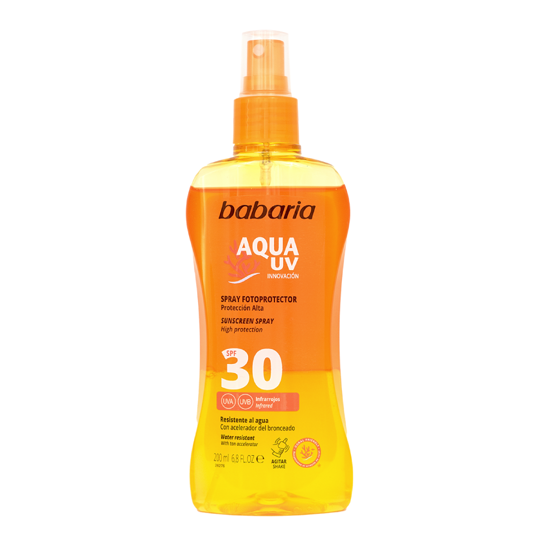 Reducere 20% - Spray bifazic pentru corp cu protectie solara SPF30, 200 ml, Babaria 1 Spray bifazic pentru corp cu protectie solara SPF30