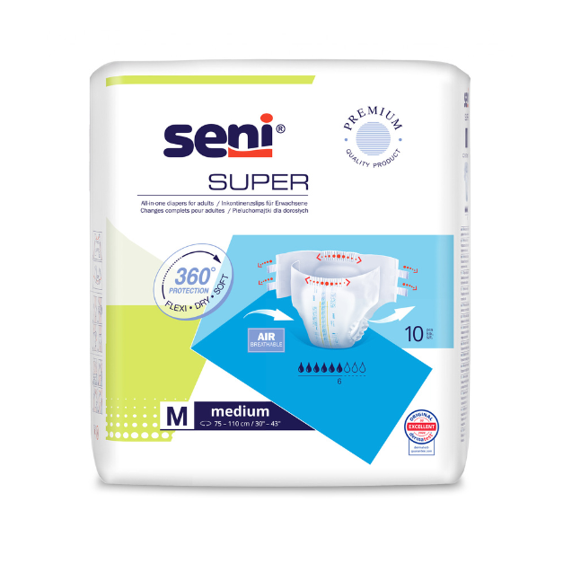 Reducere 15% - Scutece Super Medium, 10 bucati, Seni 1 Scutece Super Medium