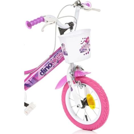 Reducere 40% - Bicicleta copii 3-5 ani, 12 inch, Fairy Roz, Dino Bikes DB124RSN09FY 2 12 inch