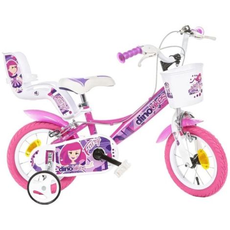 Reducere 40% - Bicicleta copii 3-5 ani, 12 inch, Fairy Roz, Dino Bikes DB124RSN09FY 1 Bicicleta copii 3-5 ani