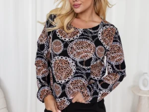 Bluza dama cu imprimeu animal pr...