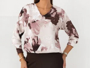 Bluza eleganta din vascoza cu im...