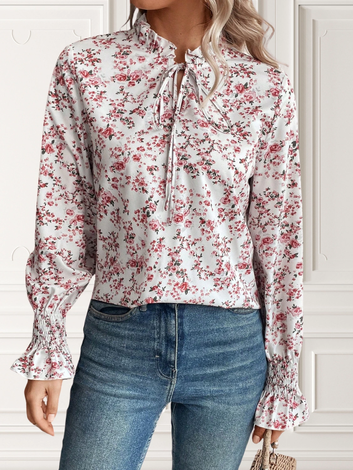 Reducere 62% - Camasa alba cu imprimeu floral r... 2 Reducere 62% - Camasa alba cu imprimeu floral r... - imagine 2