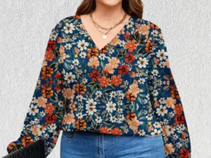Camasa marime mare cu model flor...