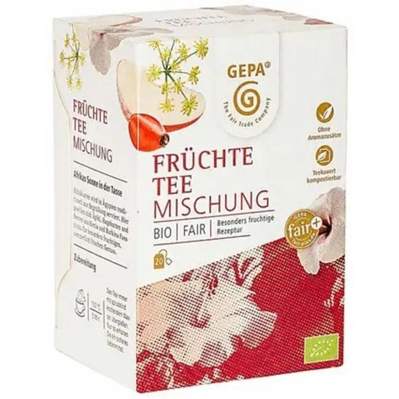 Reducere 14% - Ceai din Fructe, Gepa, Bio, 20 x 2 g 1 Ceai din Fructe
