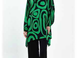 Compleu cu bluza lunga tip tunica si pantaloni