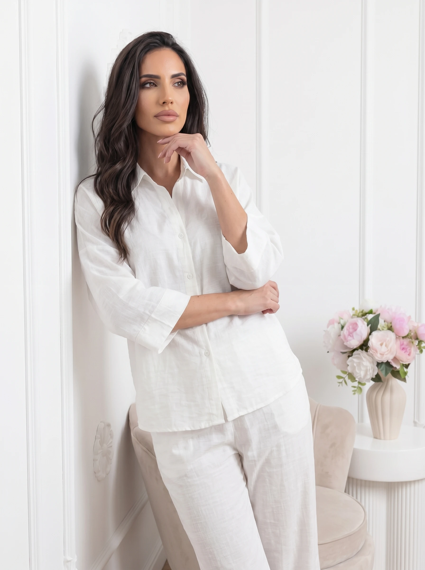 Reducere 30% - Compleu lejer din bumbac cu cama... 2 Reducere 30% - Compleu lejer din bumbac cu cama... - imagine 2