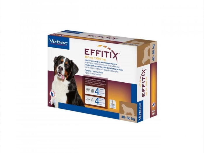 Reducere 50% - Effitix XL (40 - 60 kg) x 4 pipete 1 Effitix XL (40 - 60 kg) x 4 pipete