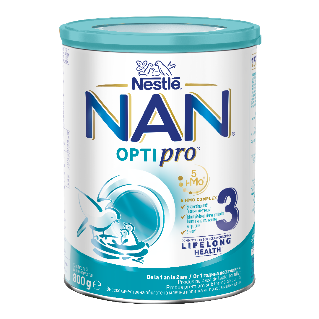 Reducere 13% - Formula de lapte praf, Nan 3 Optipro HMO, 12+ luni, 800 g, Nestle 1 Formula de lapte praf