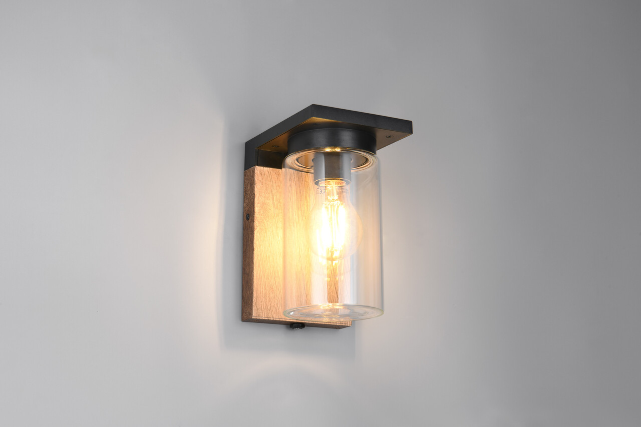 Reducere 25% - Aplica de perete pentru exterior Ardila, TRIO, 11.5x19 cm, 40W, 1x E27, aluminiu, natur/negru 2 TRIO