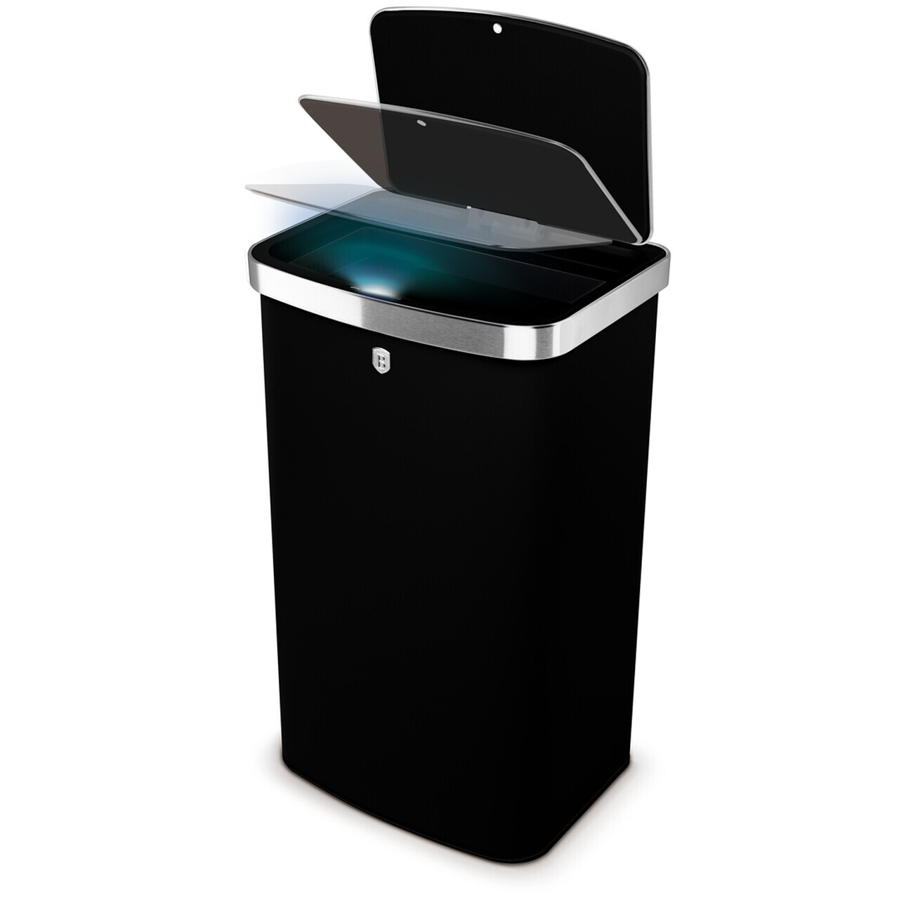 Reducere 29% - Cos de gunoi cu senzor Berlinger Haus, Matte Black, 38.5x28.5x65 cm, 60 L, otel, negru mat 2 Matte Black