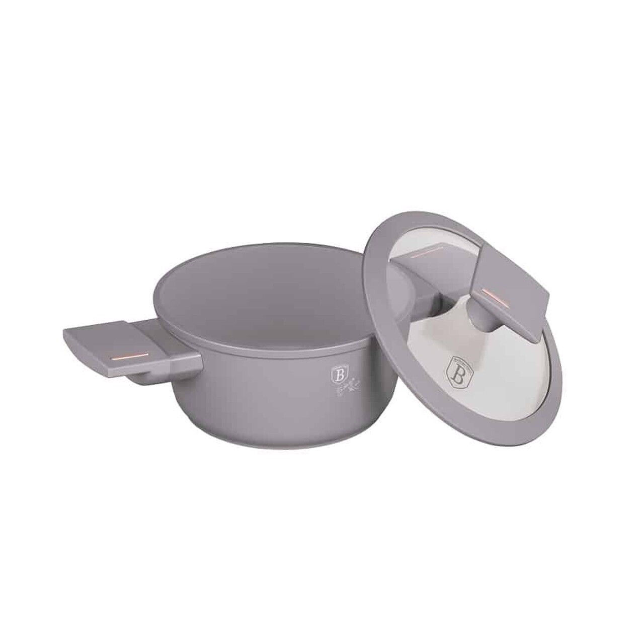Reducere 30% - Cratita cu capac Berlinger Haus, Taupe, 14 cm, 700 ml, aluminiu forjat, taupe mat 2 Taupe