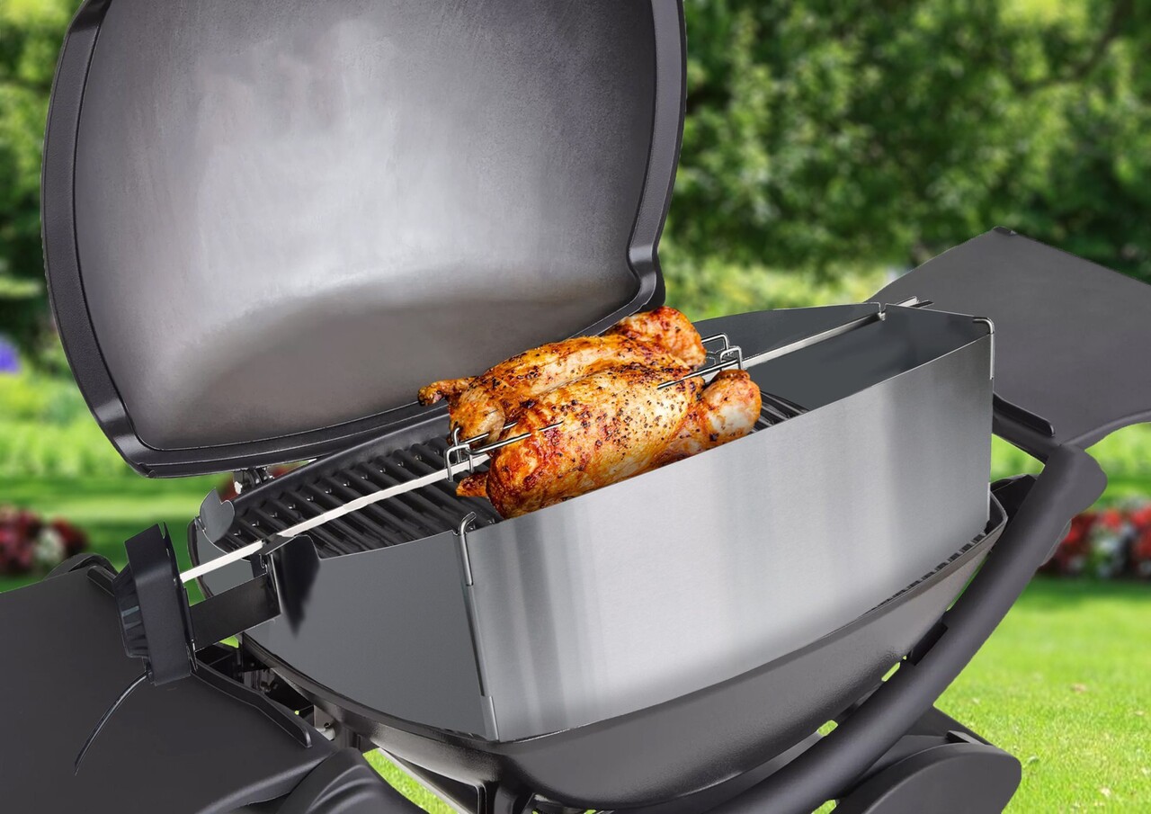 Reducere 40% - Kit rotiserie pentru gratar de gradina, inox - Zokura 2 inox - Zokura