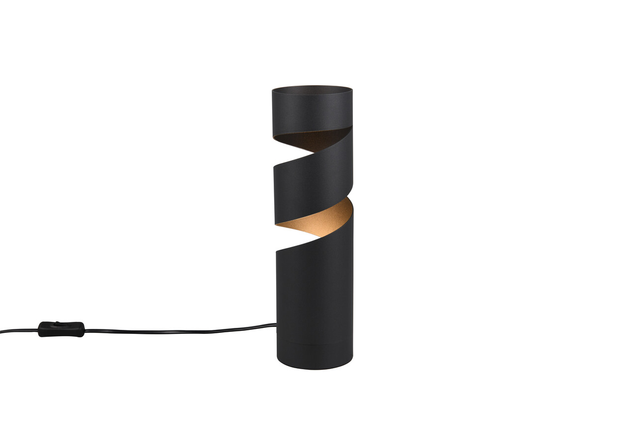 Reducere 20% - Lampa de masa Stream, TRIO, 12x35 cm, 10W, 1x GU10, metal, negru mat 1 Lampa de masa Stream