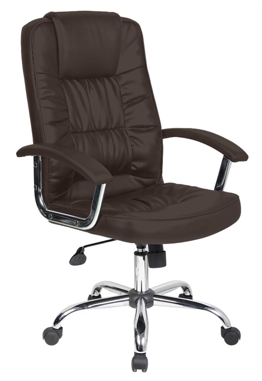 Reducere 34% - Scaun de birou ergonomic, Bedora Abraj, piele ecologica, maro 1 Scaun de birou ergonomic