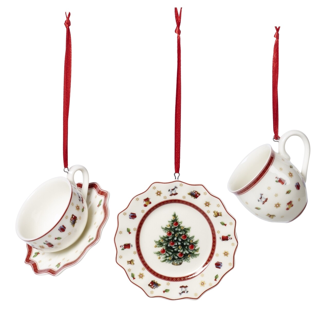 Reducere 41% - Set 3 globuri, Villeroy & Boch, Toy's Delight Decoration Tableware, 6.3 cm, portelan premium 1 Set 3 globuri