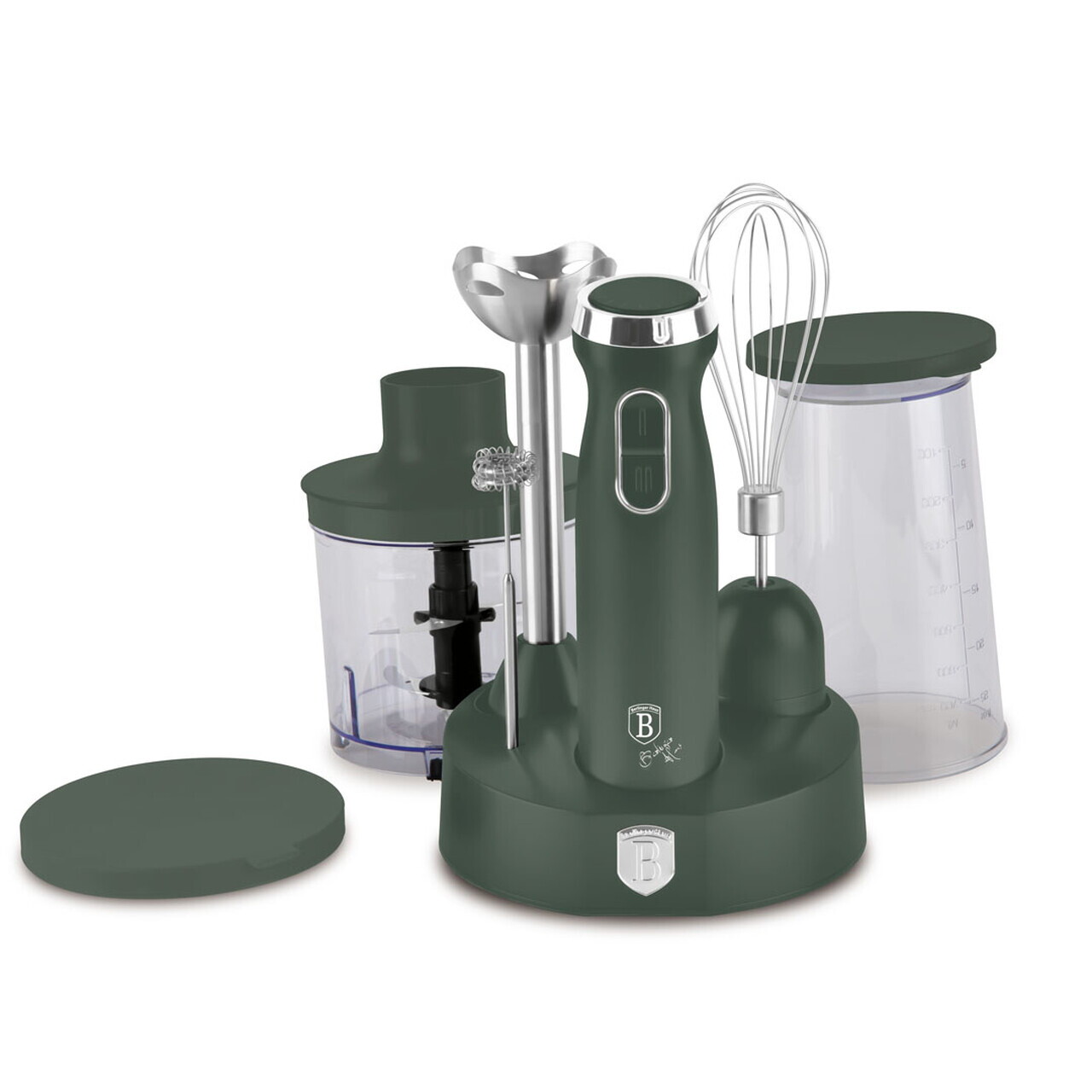 Reducere 29% - Set blender 6 in 1 Berlinger Haus, Matte Green, 800W, inox/plastic, verde mat 1 Set blender 6 in 1 Berlinger Haus