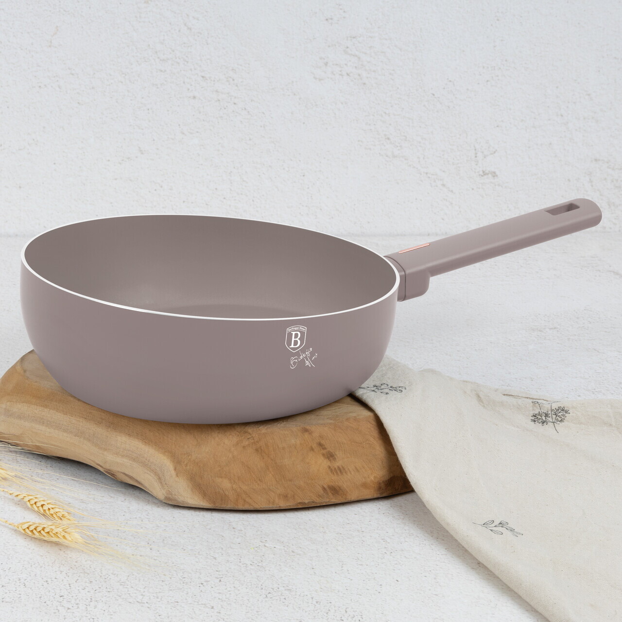 Reducere 30% - Tigaie flip Berlinger Haus, Taupe, 26 cm, aluminiu, taupe mat 1 Tigaie flip Berlinger Haus
