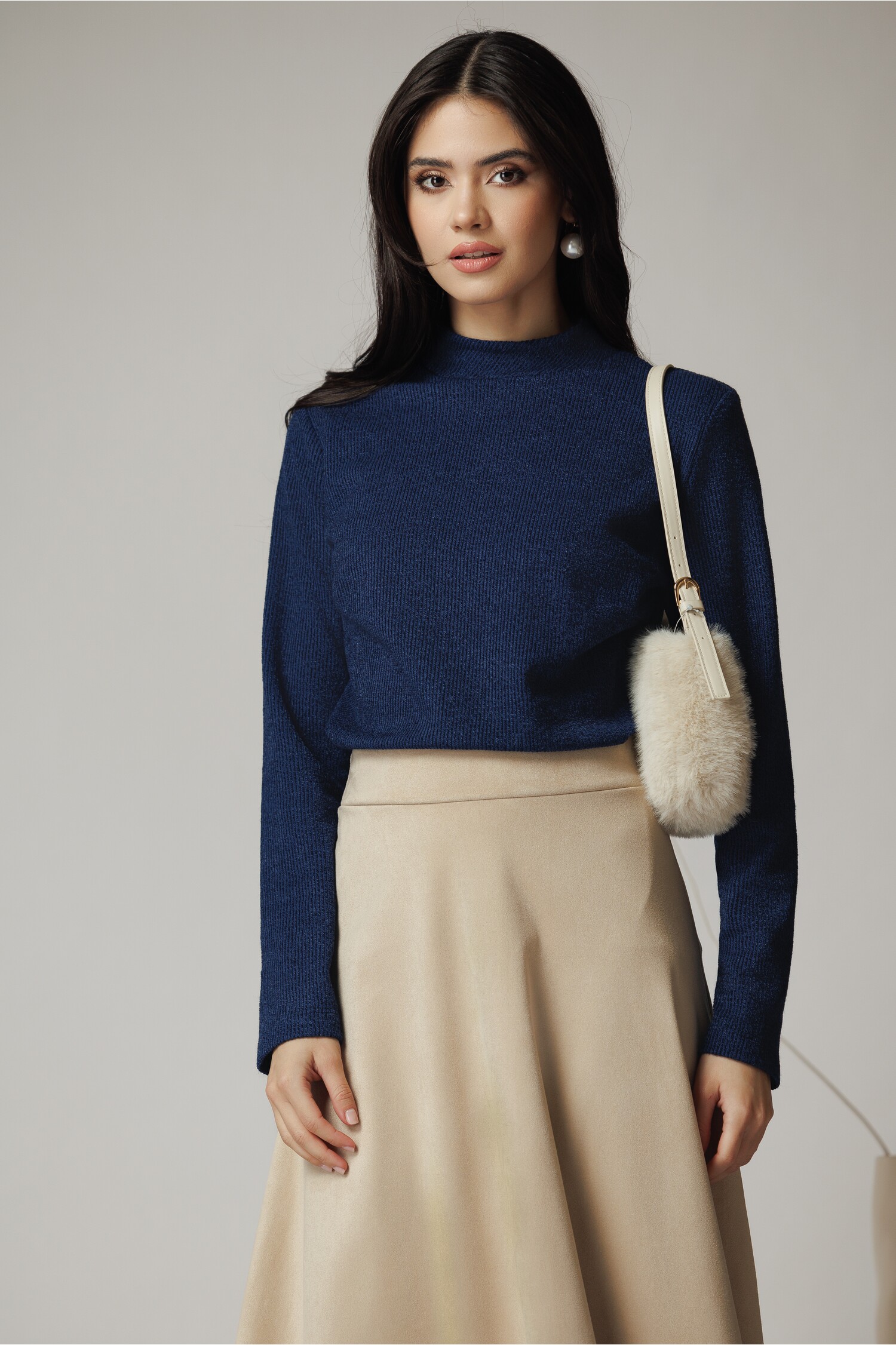 Reducere 61% - Maleta DY Fashion casual din tricot bleumarin simpla 1 Maleta DY Fashion casual din tricot bleumarin simpla