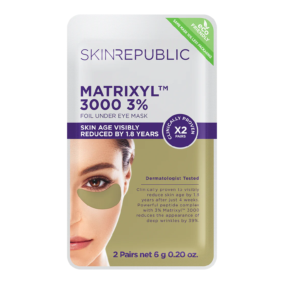 Reducere 25% - Masca pentru ochi cu Matrixyl 3%, 2 perechi, Skin Republic 1 Masca pentru ochi cu Matrixyl 3%