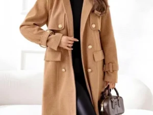 palton-camel-elegant-cu-cordon-si-nasturi-aurii