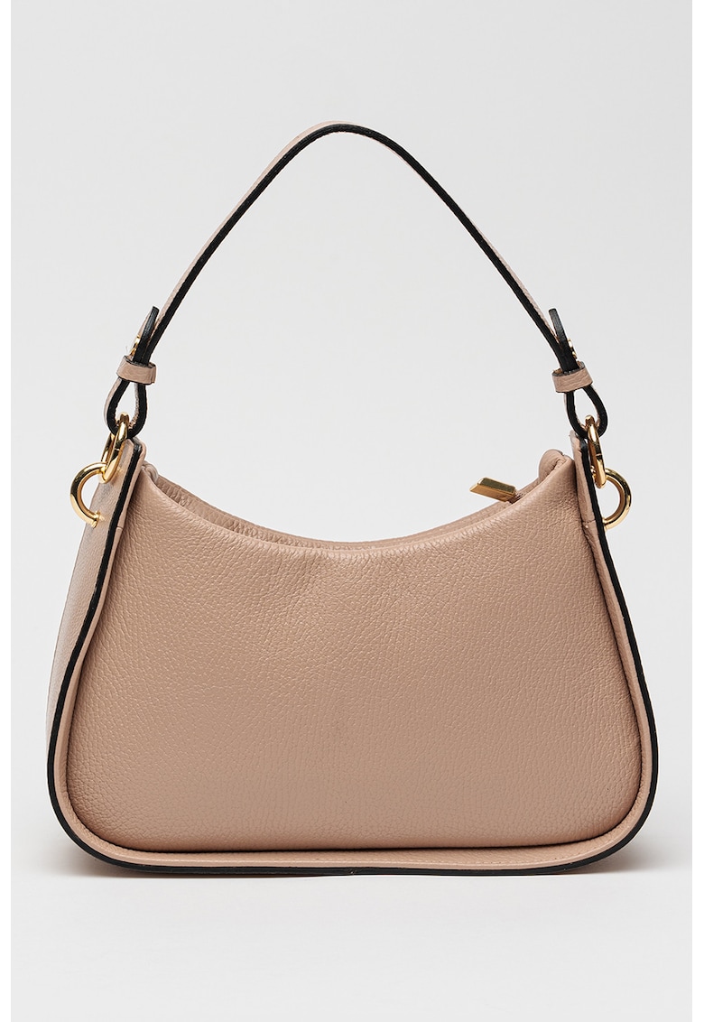 Reducere 88% - Geanta crossbody de piele cu bareta lant - Roz prafuit 1 Geanta crossbody de piele cu bareta lant - Roz prafuit