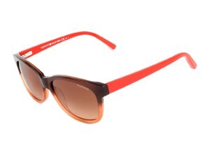 Ochelari de soare cu lentile in degrade - Maro inchis/Portocaliu neon