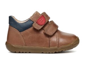 Pantofi sport cu insertii de piele intoarsa - Maro scortisoara