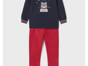 Compleu pulover si pantaloni Baieti -  303270537 - Bumbac - Rosu