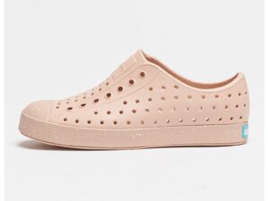 Tenisi slip-on cu talpa cu pete decorative Jefferson Bloom - Alb/Roz somon/Roz prafuit