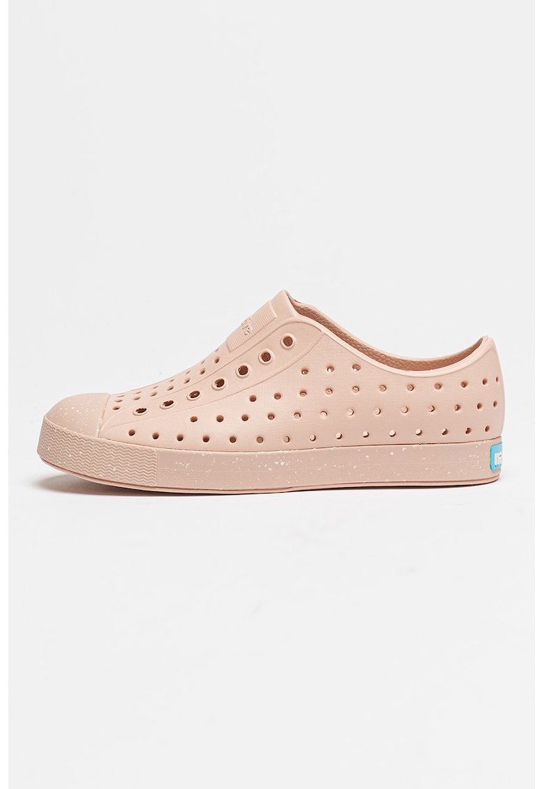 Reducere 74% - Tenisi slip-on cu talpa cu pete decorative Jefferson Bloom - Alb/Roz somon/Roz prafuit 1 Tenisi slip-on cu talpa cu pete decorative Jefferson Bloom - Alb/Roz somon/Roz prafuit