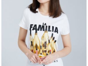 Tricou din amestec de bumbac organic cu imprimeu grafic - Alb