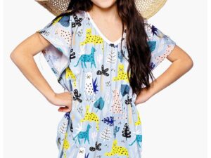 Rochie de plaja cu talie elastica - Multicolor