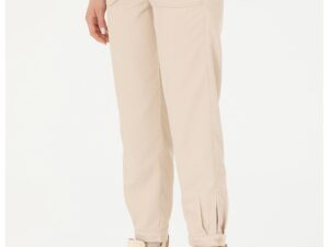 Pantaloni crop de reiat - Bej deschis