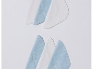 Set de prosoape mici - 6 piese - Albastru pastel/Alb optic