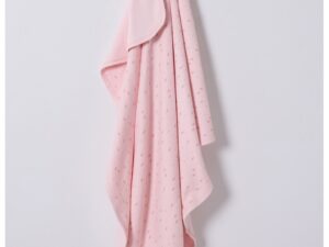 Prosop de bumbac cu imprimeu - Roz pastel