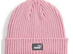 Caciula striata cu aplicatie logo Classic - Roz pastel