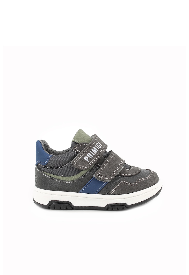 Reducere 68% - Pantofi sport cu velcro si garnituri de piele intoarsa si piele ecologica - Gri inchis 1 Pantofi sport cu velcro si garnituri de piele intoarsa si piele ecologica - Gri inchis