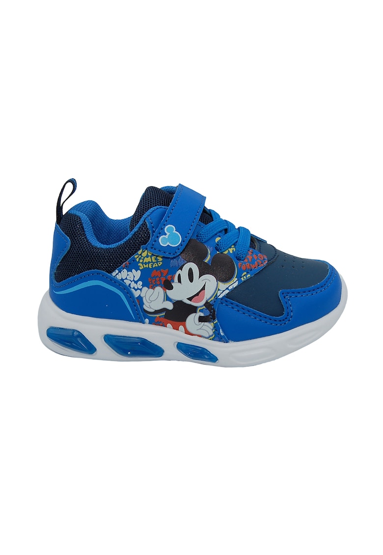 Reducere 72% - Pantofi sport cu imprimeu cu desene si velcro - Albastru inchis 1 Pantofi sport cu imprimeu cu desene si velcro - Albastru inchis