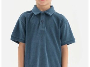Tricou polo cu maneci cazute - Albastru inchis