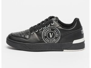 Pantofi sport de piele si piele ecologica - Alb/Negru