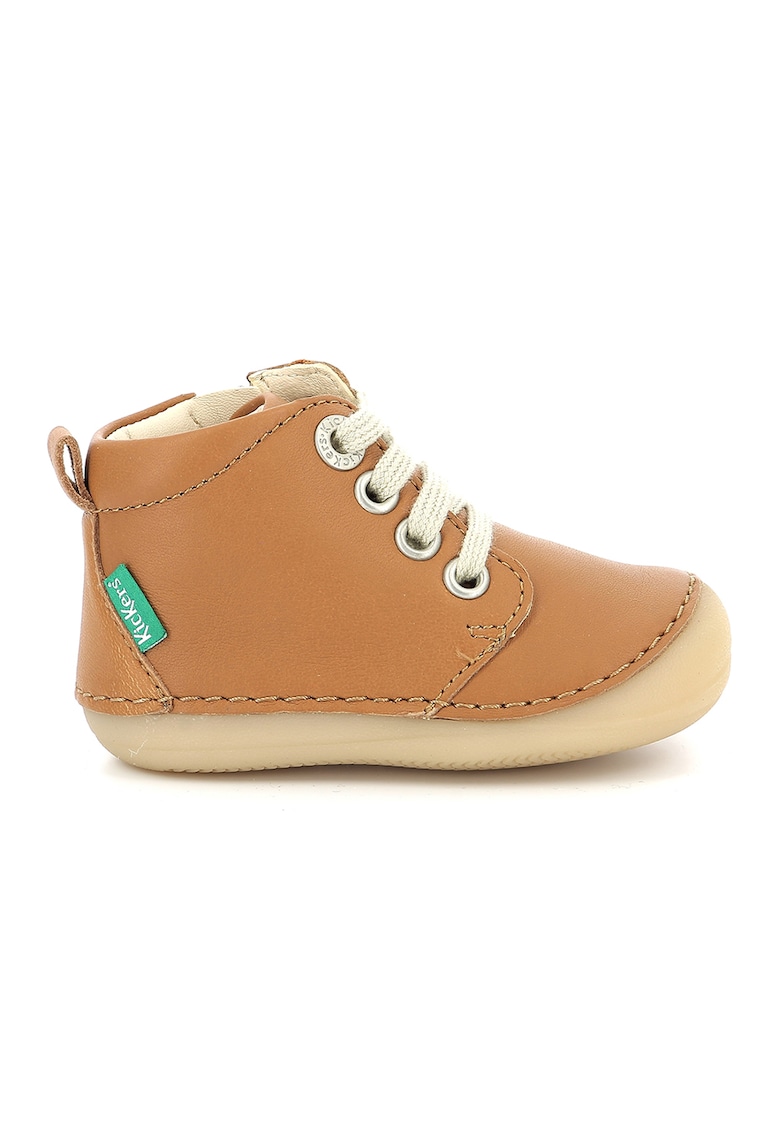 Reducere 65% - Pantofi sport mid-high de piele - Maro camel 1 Pantofi sport mid-high de piele - Maro camel