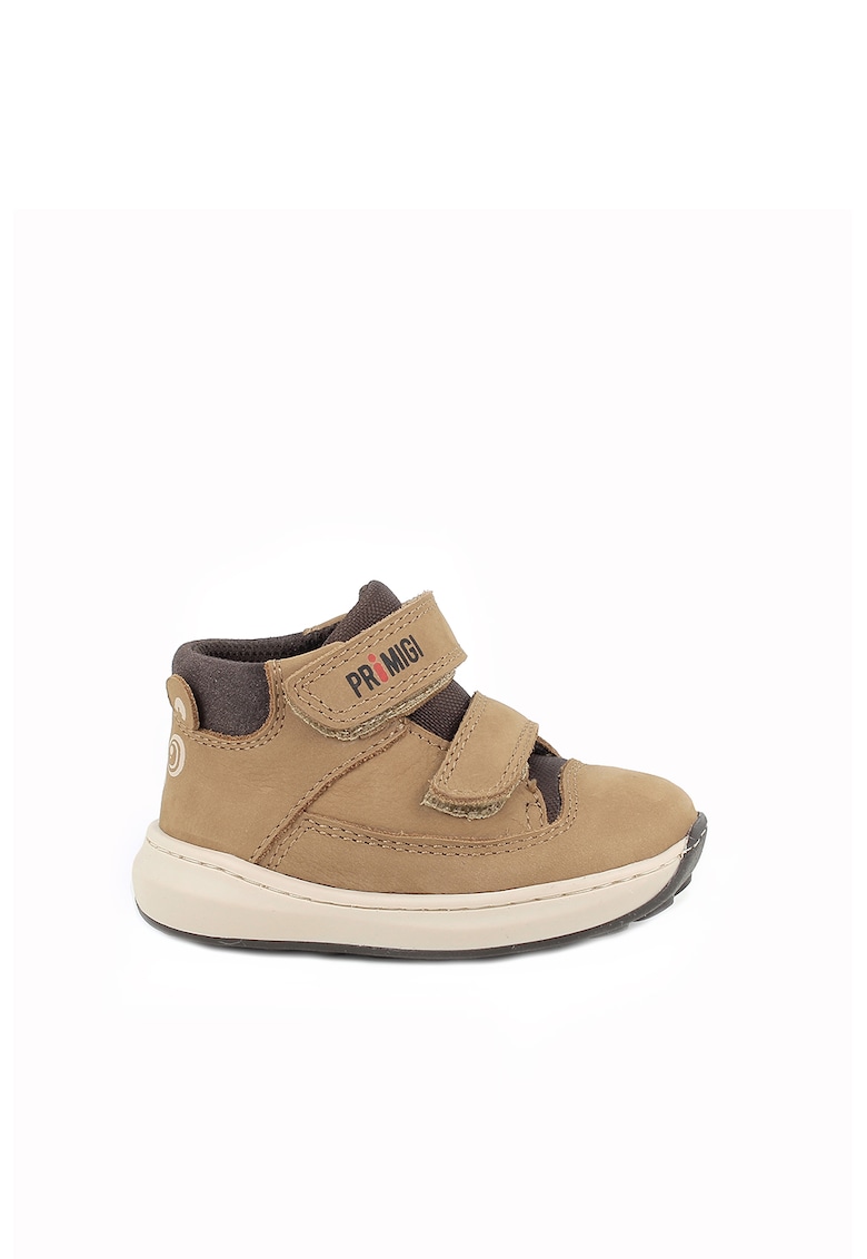 Reducere 68% - Pantofi sport de piele cu velcro - Maro camel 1 Pantofi sport de piele cu velcro - Maro camel