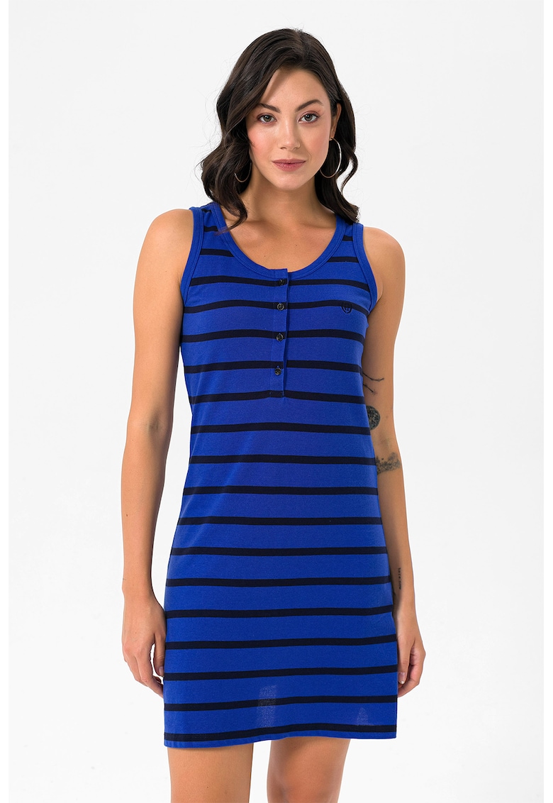 Reducere 87% - Rochie mini cu model in dungi - Albastru royal 1 Rochie mini cu model in dungi - Albastru royal