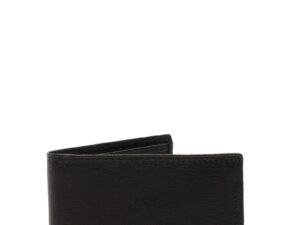 Portofel pliabil de piele cu logo stantat - PP1005 - Negru
