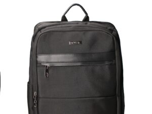 Rucsac din material textil cu buzunar frontal 175603 - Negru