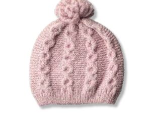 Caciulă de iarnă -  roz - mărimea XS - 63% acril - 18% nylon - 17% bumbac - 2% elastan