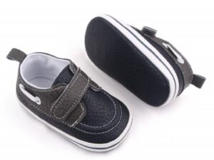 Pantofi tip mocasini  Model AL 19921 - Pentru bebelusi - Piele ecologica - Baieti - 3-6 - Negru - 18 - Negru