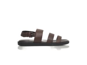 Sandale gladiator de piele - Maro